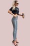Faraj Women's High Waist Lycra Gray Skinny Jeans