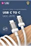 U&i 120W Type-C to Type-C Nylon Fast Charging Cable (1M, White) - 4