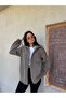 Buttoned Lamb Fabric Women's Jacket - 2