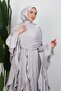 Ebru Yoryo Evening Dress Light Gray - 5
