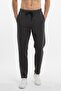High Quality Comfortable Fit Pockets Zippered Three Thread Ribbed Men's Sweatpants 2590 Smoked Anthracite - 2