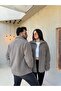 سترة من قماش الحملان مزدوجة الطبقات بزرين - 3