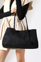 Black Women's Large Size Nubuck Bag Shoulder Bag and Handbag - 5