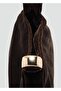 Velvet Clutch Bag with Metallic Details - 4