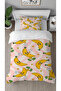 Banana Banana Pink Patterned Digital Printed Special Design Single Children's Duvet Cover Set Without Sheets