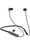 HN-43 Neckband Wireless Earphone with 40 Hours Playtime and TF Card Support - Black - 2