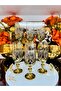 6 Bohemia Gold Titanium Pineapple Model Coffee Side Water Glass 180Cc