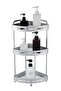 Aluminum Rustproof 3-Tier Bathroom Corner Shelf Rack Bath Organizer - 3