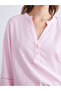 Pink Crochet Collar Oversize Blouse - 3
