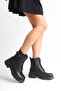 100% Genuine Leather Black Women's Boots |   Handmade & Comfortable Casual Design - 4