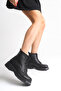 100 Genuine Leather Black Women's Boots |   Handmade & Comfortable Casual Design - 4