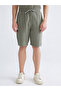 Khaki Comfortable Fit Muslin Men's Shorts - 2