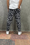 Patterned Baggy Trousers with Elastic Waist - 2
