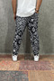 Patterned Baggy Trousers with Elastic Waist - 2