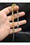 Light Yellow Color 15-Piece Glass Zaza Prayer Beads - 2