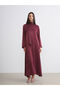 Vizyon New Season Shawl Collar Satin Dress