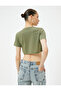 Women's Khaki Basic T-Shirt - 4