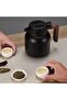Insulated Vacuum Jug with Tea Filter, Stainless Steel Thermal Coffee Carafe Flask (Black, 1.2L) - 5