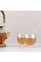 New Design Double Wall Borosilicate 250 ml Transparent Glass Cup 3 Pieces 2771 - 4