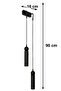 Sparg 2-Piece Decorative Black Metal Modern Wall Sconce for Indoor Use (Daylight Led Bulbs Included...) - 5