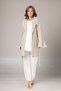 Winter Crepe Textured Maternity Pajama Set with Dressing Gown - 3