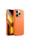 Apple iPhone 12 Pro Max Compatible Silicone Case - Pastel Color Tone Flexible Full Protection Cover - Orange
