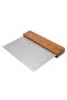 Purple Measuring Dough Rolling Mat 45 X 65 Cm and Stainless Steel Wooden Handle Dough Cutter Scraper Spatula - 4
