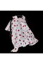 Baby Stroller Cover Heart-Shaped Stroller Cover Cotton Fabric Ruffle Detail Snap Fastener Stroller Cover - 3