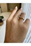 Steel Gold Stone Detailed Ring