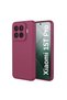 Xiaomi 15t Pro Compatible Silicone Case - Flexible Pastel Color Cover with Camera Protection - Burgundy