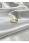 Steel Gold Stone Detailed Ring - 2