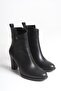 Women's Genuine Leather Heeled Boots – Handmade, Zippered, Stylish Design - 3