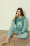 Fwn 3300 Plush Welsoft Fleece Winter Cute Rabbit Women's Pajama Set - 2