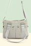Women's Large 6 Compartment Crinkle Crossbody Shoulder Bag & College & Casual Bag (35X28 cm)