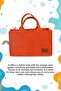 100% Natural Felt Mother Baby Care Bag Organizer for Newborns Multi-Purpose - Orange - 2