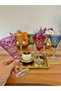 Vouge 6-Piece Cut 6 Colors Coffee Side Water Glass, Soft Drink Glass, Dowry, Gift - 3