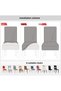 Bamboo Nano Fabric Lycra Washable 6-Piece Chair Cover Elastic Chair Cover (6 PCS) - Light Gray - 5
