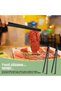 1 Piece Gray Black Silicone Tweezers 30 cm Non-Stick Non-Scratch Silicone Kitchen Tongs Heat Resistant - 6