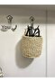1 Mini Hanging Wicker Basket - Hand Knitted Garlic Nut Basket - 4
