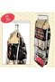 Rotatable In-Cabinet Bag Organizer with 10 Transparent Compartments and Hanger Ns374 - 2