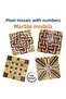 Pixel Mosaic DIY Kit by Numbers - Ancient Mosaic - Pixel Art - Natural Stone Marble Mosaic - 5