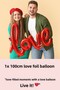 15 Red Heart Balloon Set I Love You Love and Big Heart Foil 15 Heart Candle Dear Balloon - 2
