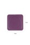 Coasters, Set of 6, Desktop Round Cup Coaster, Vegan Faux Leather, 11X11 Cm., Lilac - 5