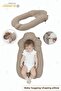 Moresleep 2-in-1 Baby Hugging and Shaping Pillow, Flat Head Pillow, Cotton, Sleeping Pillow