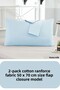 Light Blue Colored Ranforce Cotton Fabric Cover Model Pillowcase 2-Pack 50X70 cm Size