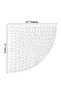 2 Pieces Corner Bathroom Shower Mat Bathtub and Shower Cabin Mats 54X54 cm A-163 - 3