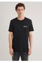 Logo Printed Slim Fit Black T-Shirt - 3