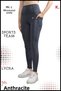 Women's Bottom Top Suit Fitness Pilates Running Sports Slm Fit Leggings Double Pocket High Waist Lycra Anthracite 3065 - 5