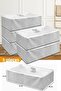 5 Pieces - Mega Size Storage Box with Gray Stripes on the Bottom 74 x 46 x 22 cm