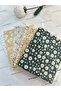 Cotton Fabric Set, Poplin Fabric, Floral Patterned Crispy Model Fabric Set 5 Pieces 50X110 cm